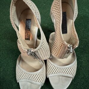 Burberry Tan and Cream Women's Heels